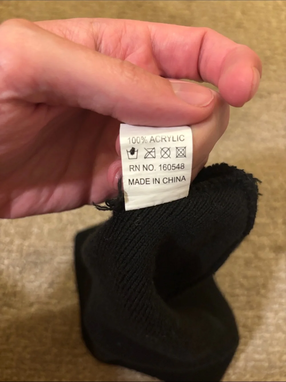 Catalina Island Black Knit Beanie Hat Embroidered